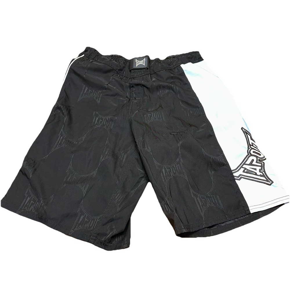 Vintage Y2K Tapout MMA UFC Fighter Shorts‎ Black White Wrestling Men's 34